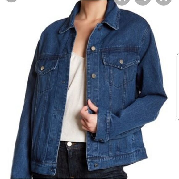 Lush back lace up denim jacket - Picture 2 of 16